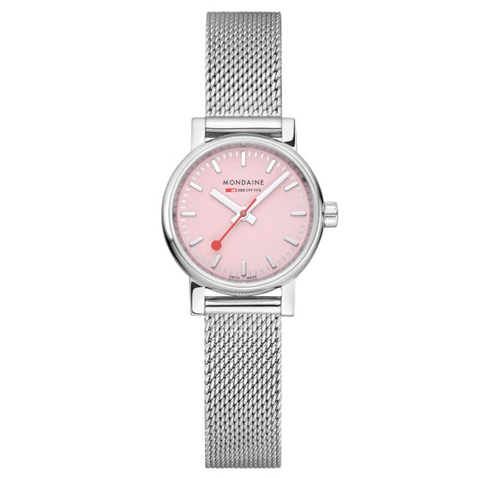 Mondaine evo2 MSE.26130.SM Damenuhr Rosa • Saphirglas • Schweizer Quarzwerk