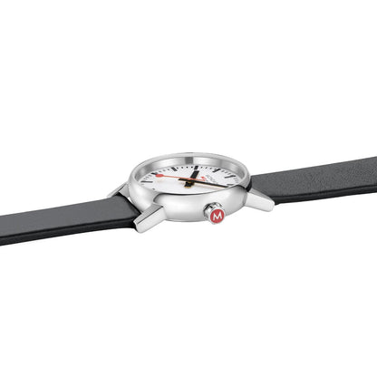 Mondaine evo2 MSE.30110.LBV Damenuhr Schwarz • Saphirglas • Veganes Traubenleder, Bild 5