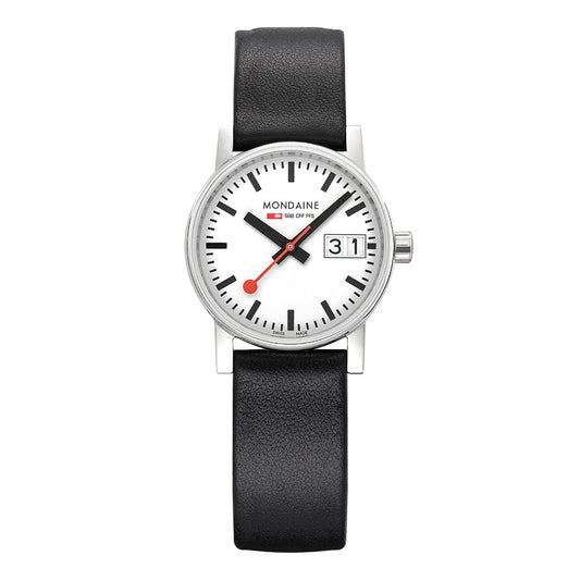 Mondaine evo2 MSE.30210.LBV Damenuhr Schwarz • Saphirglas • Swiss Made