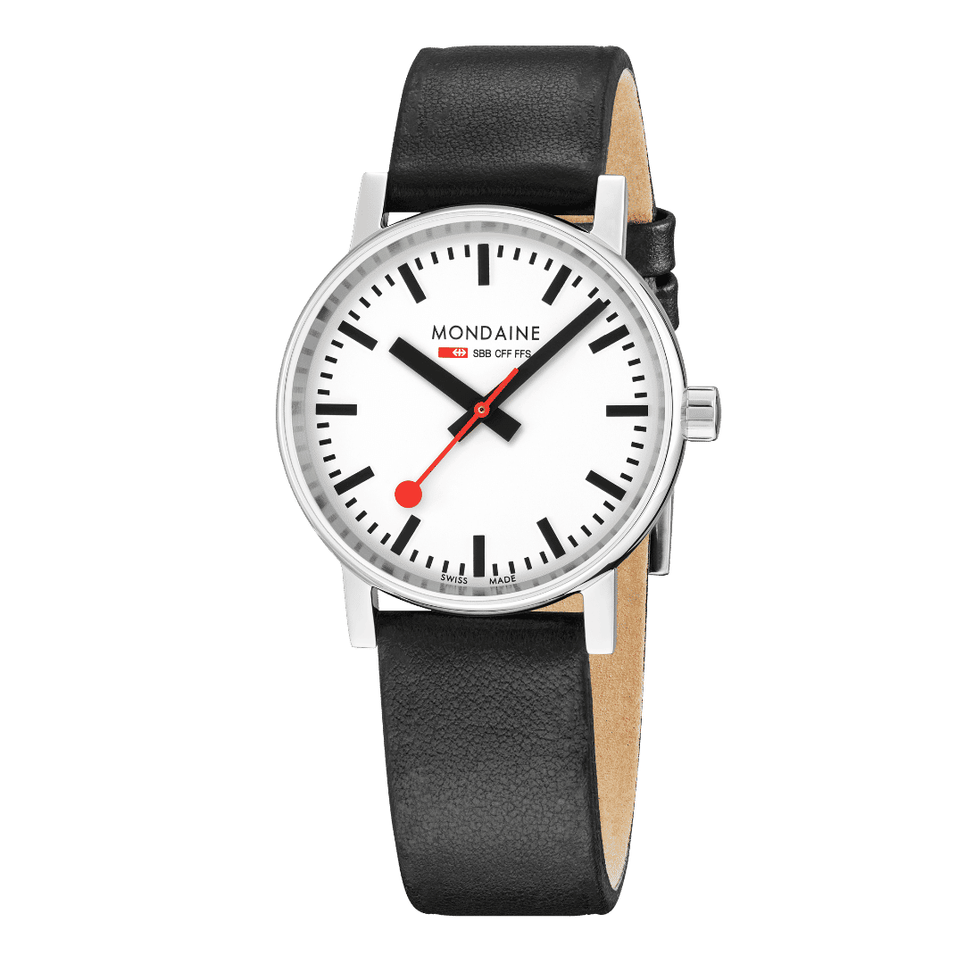 Mondaine evo2 MSE.35110.LBV Damenuhr Schwarz • Saphirglas • Veganes Traubenleder, Bild 5