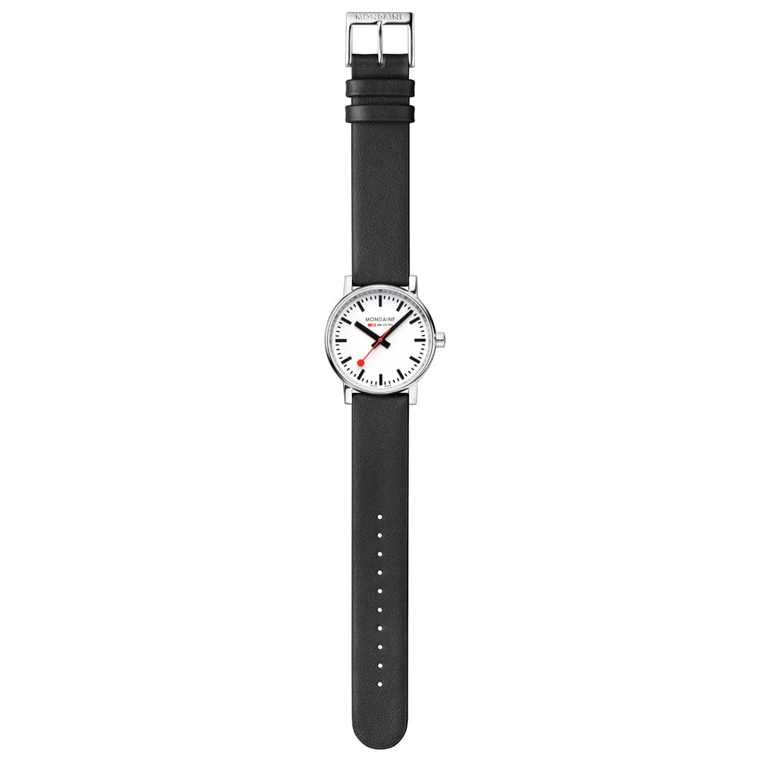 Mondaine evo2 MSE.35110.LBV Damenuhr Schwarz • Saphirglas • Veganes Traubenleder, Bild 8