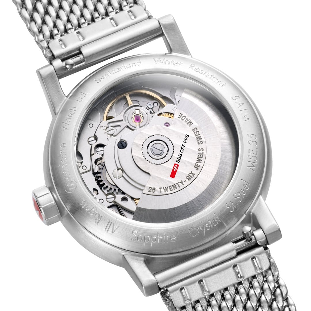 Mondaine evo2 MSE.35610.SM Damenuhr Silber • Automatikwerk SW200-1 • Saphirglas, Bild 3