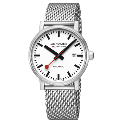 Mondaine evo2 MSE.40610.SM Herrenuhr Silber • Automatikwerk SW200-1 • Saphirglas, Bild 6