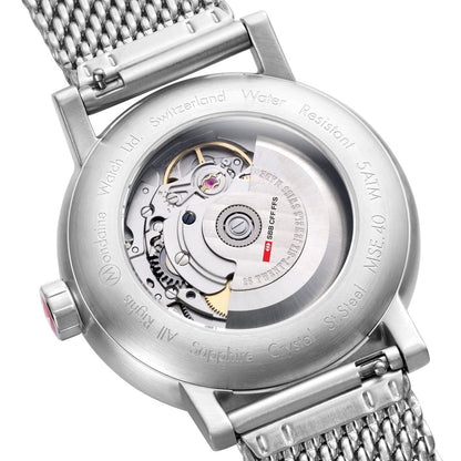 Mondaine evo2 MSE.40610.SM Herrenuhr Silber • Automatikwerk SW200-1 • Saphirglas, Bild 4