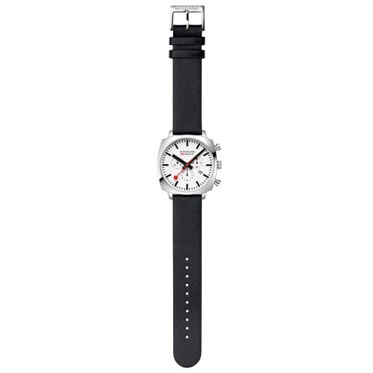 Mondaine Grand Cushion MSL.41410.LBV.SET Herrenuhr Schwarz • Saphirglas • Quarz-Chronograph, Bild 8