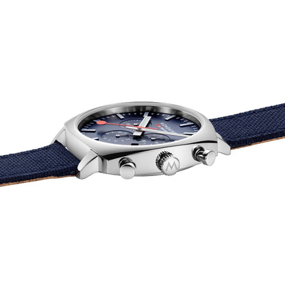 Mondaine Grand Cushion MSL.41440.LD.SET Herrenuhr Blau • Saphirglas • Quarz-Chronograph, Bild 7