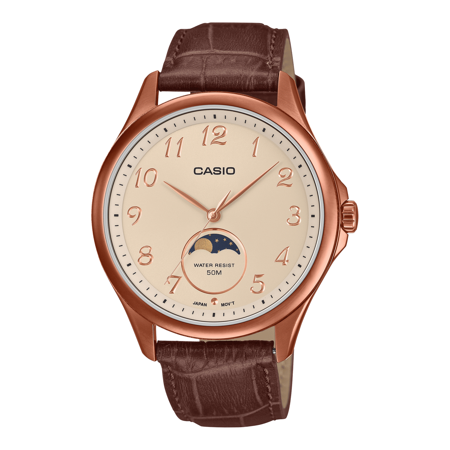Casio Timeless MTP-M110RL-5AVER Herrenuhr • Mondphasenanzeige • Roségold Edelstahlgehäuse, Bild 2