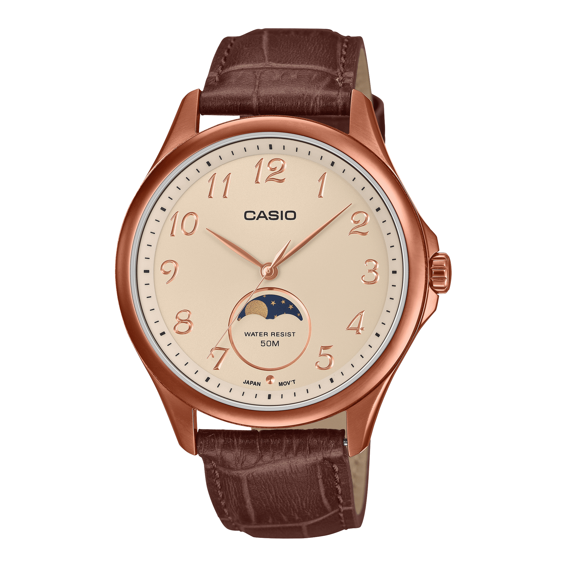 Casio Timeless MTP-M110RL-5AVER Herrenuhr • Mondphasenanzeige • Roségold Edelstahlgehäuse, Bild 2