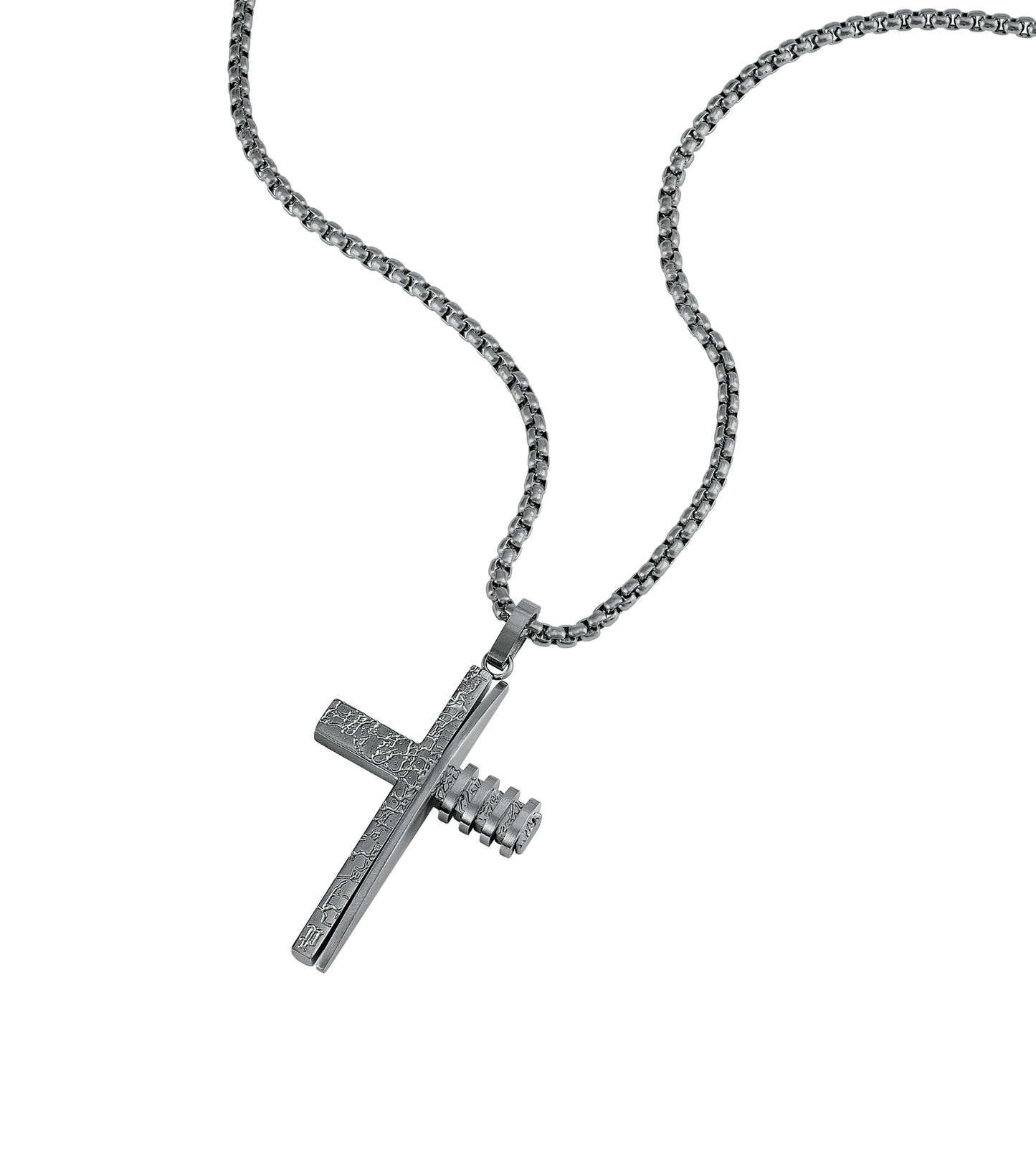 Police Crosstone PEAGN0078802 Herrenkette Antik • Kreuz-Anhänger mit rauer Textur • Maskulines Statement-Design, Bild 2
