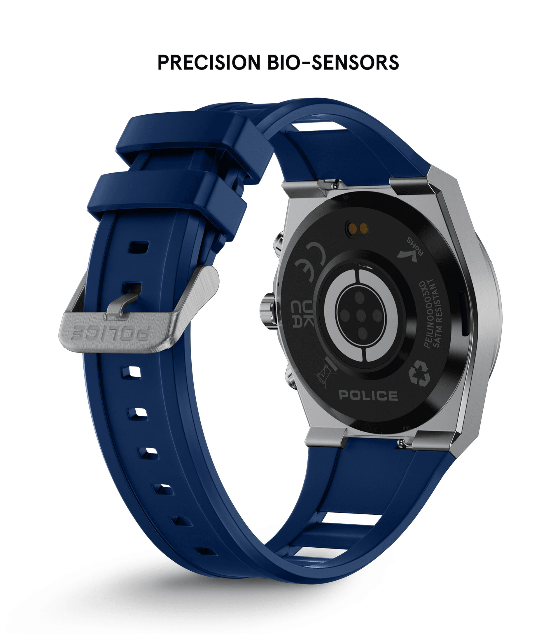 Police My.Avatar 2.0 PEIUN00003X0 Herren-Smartwatch Blau/Orange • AMOLED-Display • Schnellladefunktion, Bild 3