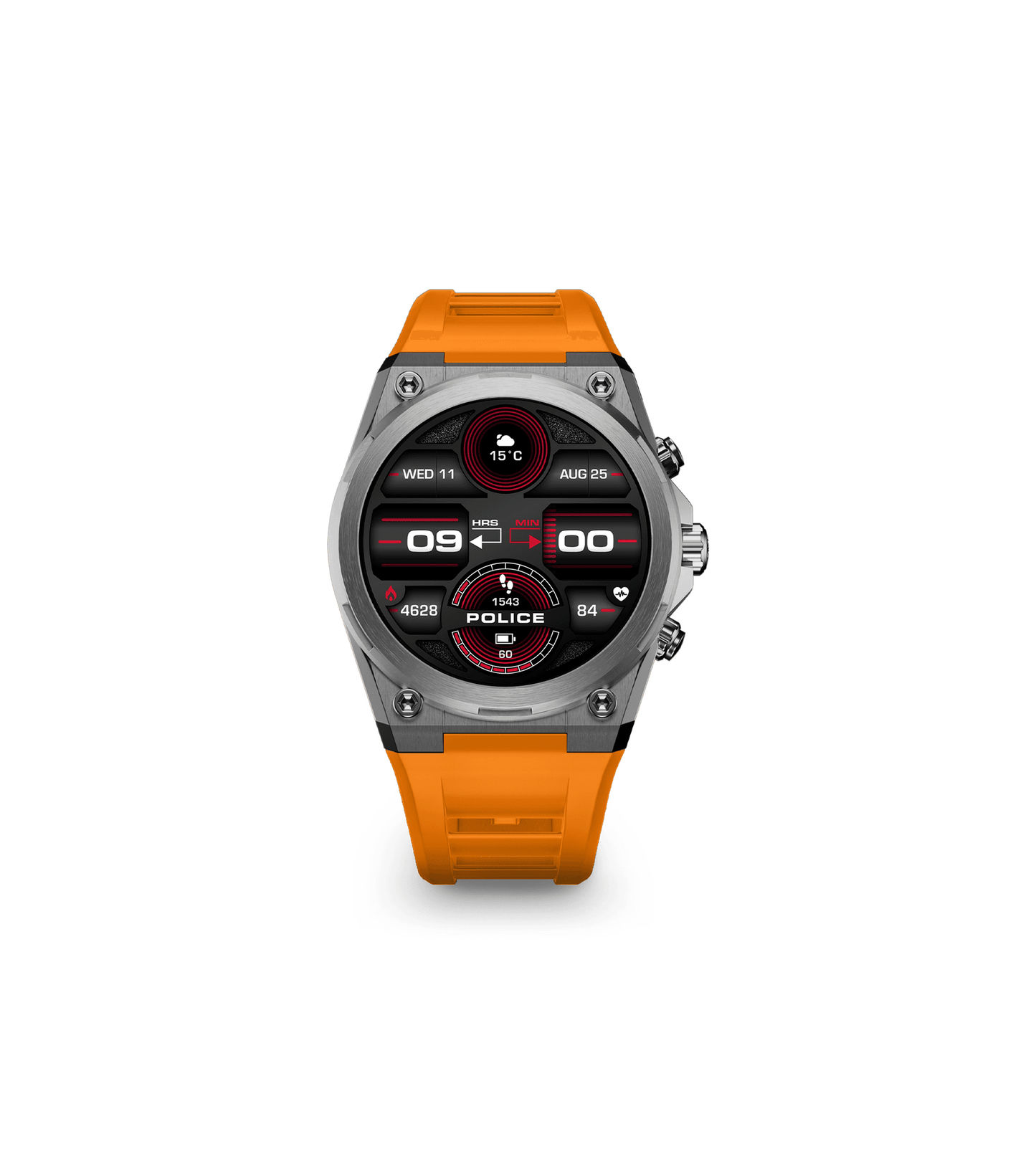 Police My.Avatar 2.0 PEIUN00003X0 Herren-Smartwatch Blau/Orange • AMOLED-Display • Schnellladefunktion, Bild 8