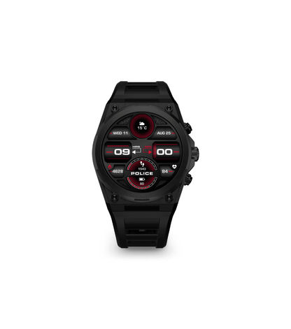 Police My.Avatar 2.0 PEIUN00003X2 Herren Smartwatch Schwarz/Rot • AMOLED-Display • Wechselbare Armbänder