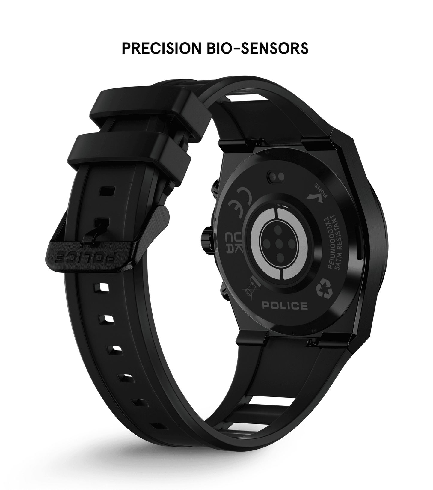 Police My.Avatar 2.0 PEIUN00003X2 Herren Smartwatch Schwarz/Rot • AMOLED-Display • Wechselbare Armbänder, Bild 3