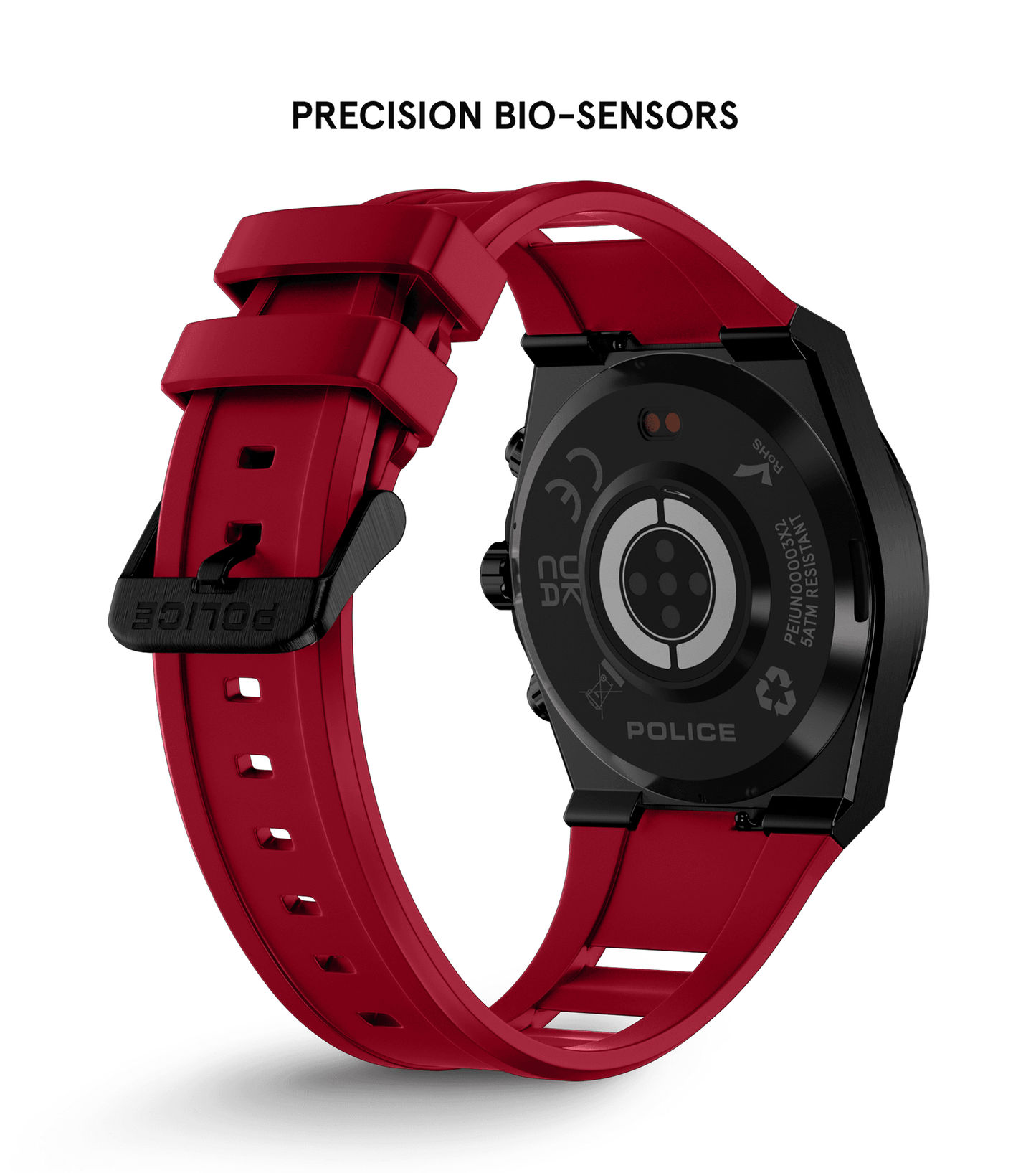 Police My.Avatar 2.0 PEIUN00003X2 Herren Smartwatch Schwarz/Rot • AMOLED-Display • Wechselbare Armbänder, Bild 10