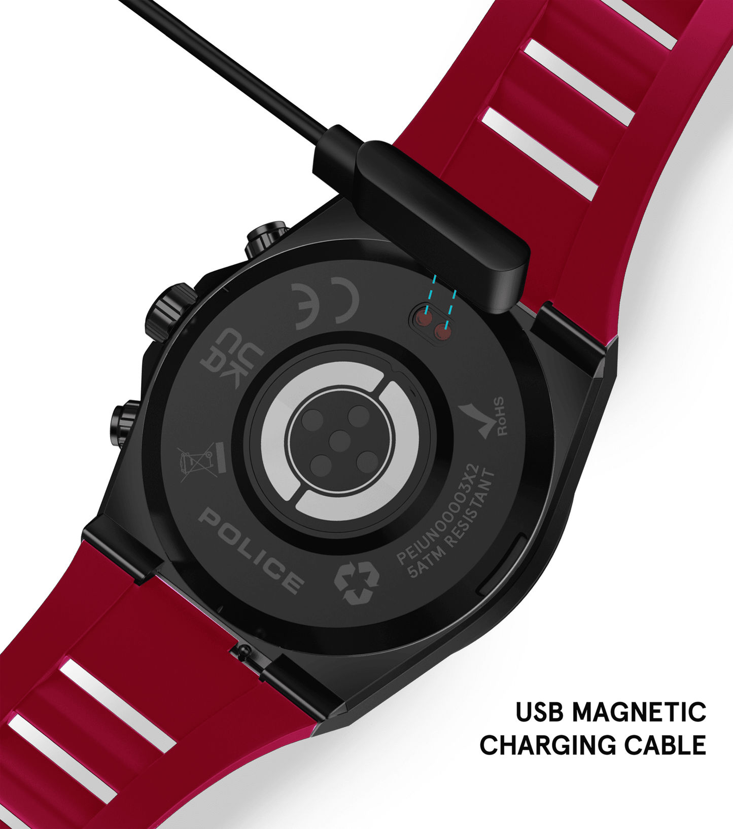 Police My.Avatar 2.0 PEIUN00003X2 Herren Smartwatch Schwarz/Rot • AMOLED-Display • Wechselbare Armbänder, Bild 13