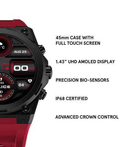 Police My.Avatar 2.0 PEIUN00003X2 Herren Smartwatch Schwarz/Rot • AMOLED-Display • Wechselbare Armbänder, Bild 14