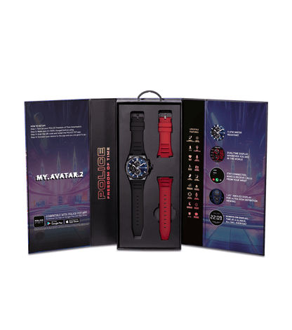 Police My.Avatar 2.0 PEIUN00003X2 Herren Smartwatch Schwarz/Rot • AMOLED-Display • Wechselbare Armbänder, Bild 16