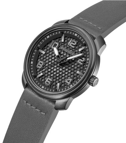 Police Protector PEWGA0049101 Herrenuhr Grau • Braunes Lederarmband • 5 ATM Wasserdichtigkeit, Bild 2