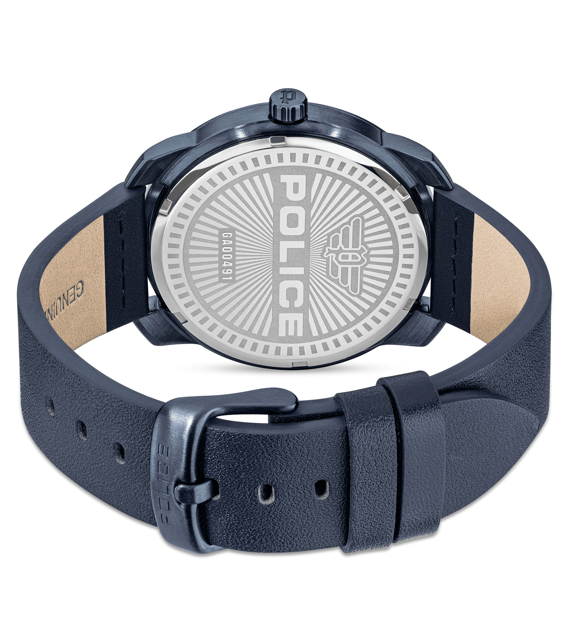 Police Protector PEWGA0049103 Herrenuhr Blau • Skelettiertes Zifferblatt • Lederarmband, Bild 3