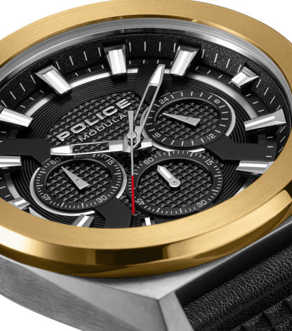 Police Modula 1.0 PEWGC00923X0 Herrenuhr Schwarz • Carbon-Lünette mit Wechselsystem • Multifunktionswerk, Bild 4