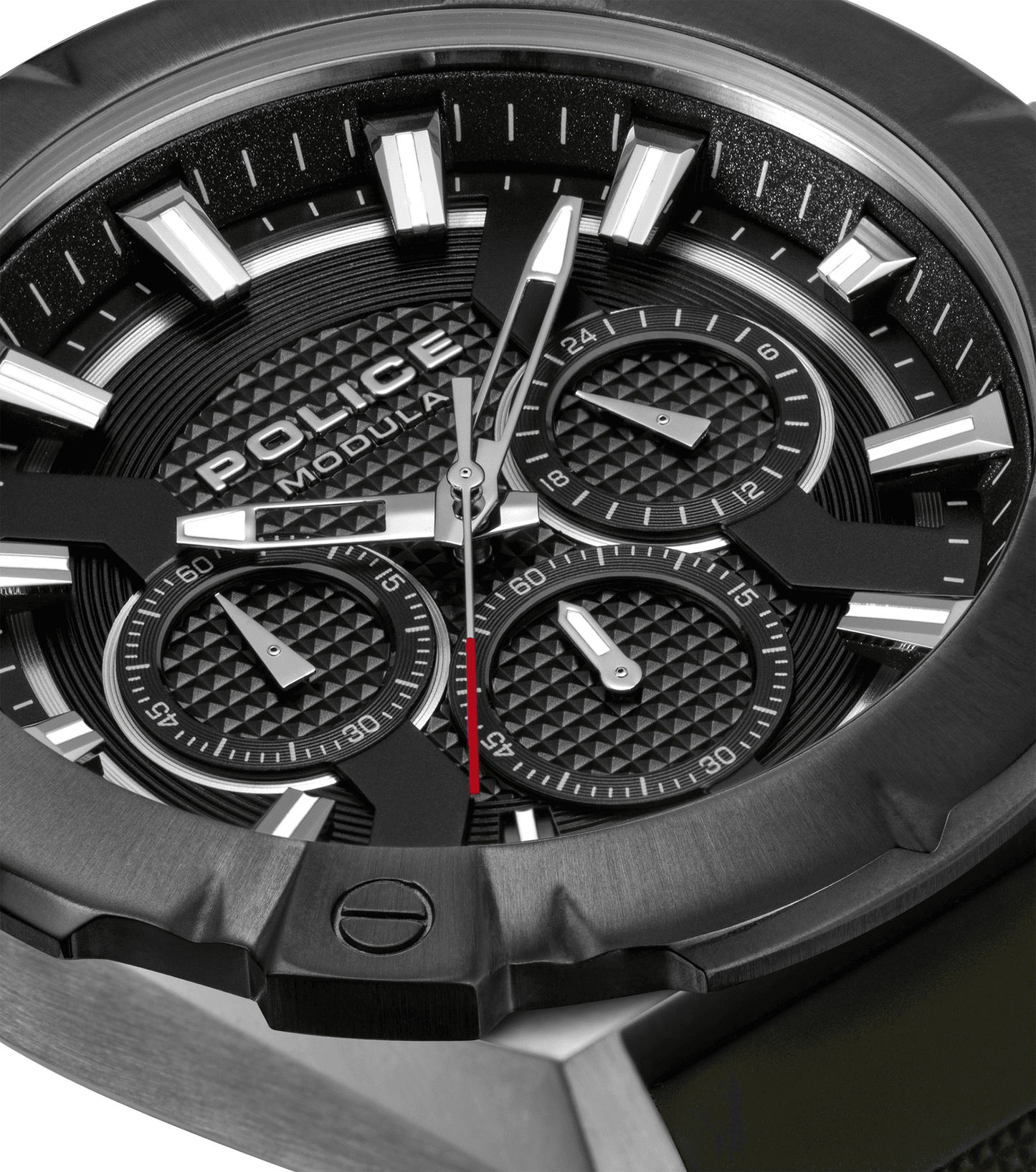 Police Modula 1.0 PEWGC00923X0 Herrenuhr Schwarz • Carbon-Lünette mit Wechselsystem • Multifunktionswerk, Bild 8