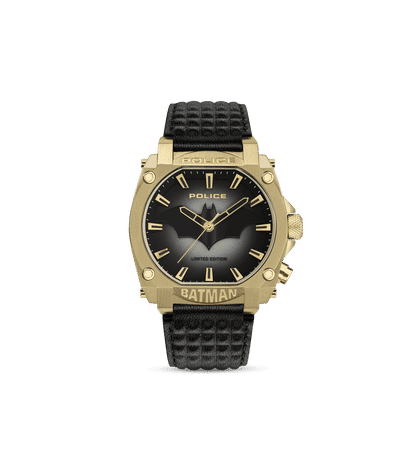 Police Forever Batman PEWGD0022602 Herrenuhr Schwarz/Gold • Limitierte Edition • Hintergrundbeleuchtung