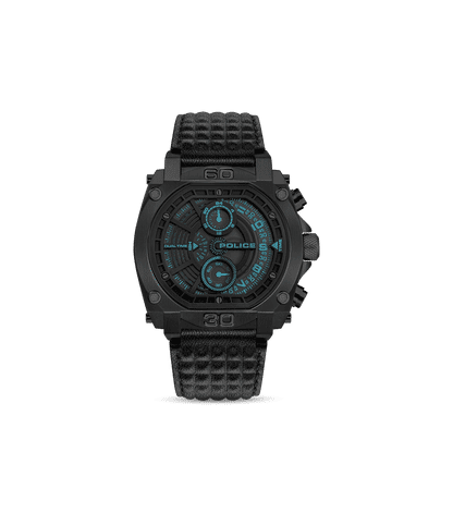 Police Norwood PEWGF0040001 Herren • Chronograph • Schwarzes Lederarmband