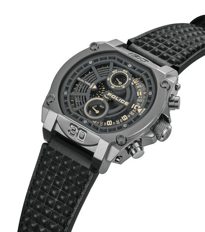 Police Norwood PEWGF0040002 Herrenuhr Schwarz • Multifunktions-Chronograph • Lederarmband, Bild 2