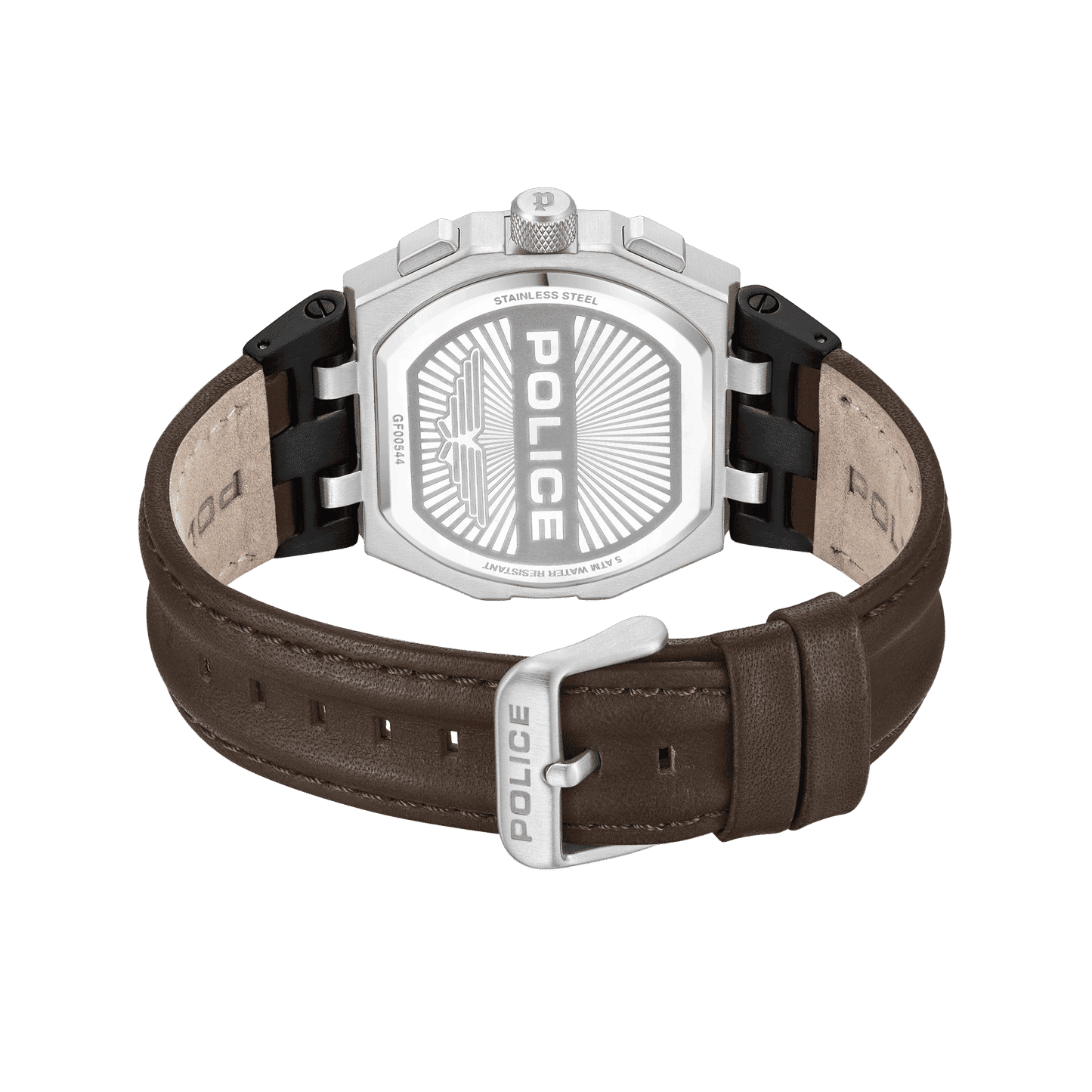 Police Shield PEWGF0054403 Herrenuhr Braun • Multifunktionswerk • Verschraubtes Gehäuse, Bild 3