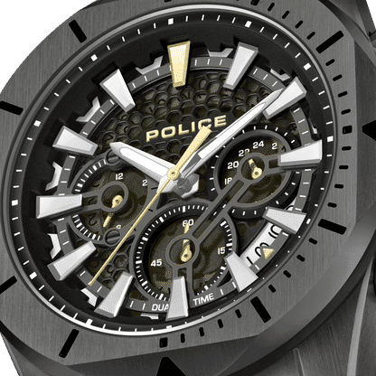 Police Electrical PEWGF0054503 Herrenuhr Schwarz • Multifunktion • Lederband, Bild 4
