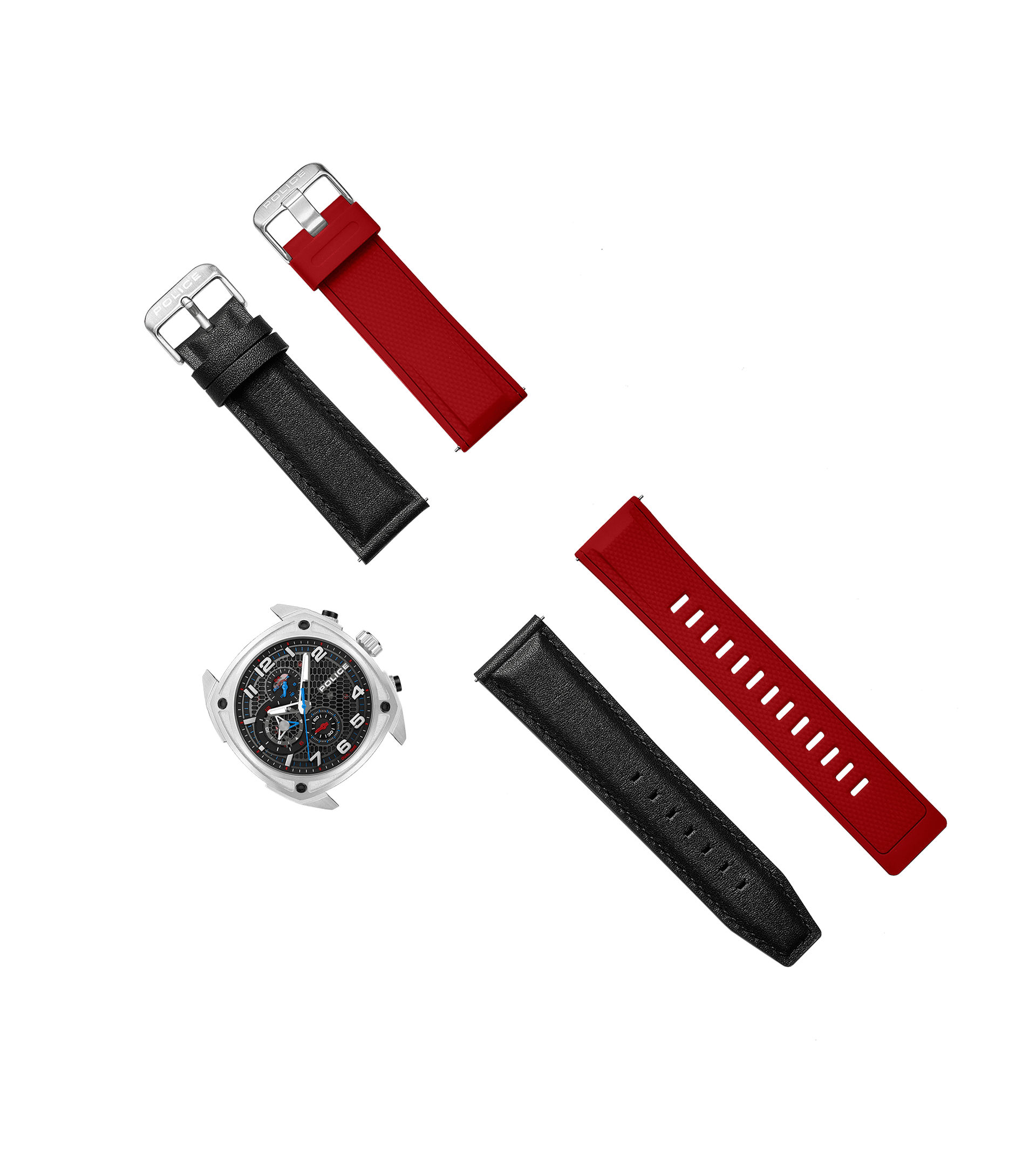 Police Portland PEWGF00814X1 Herrenuhr Silber • Multifunktions-Chronograph • Squircle-Gehäuse, Bild 5