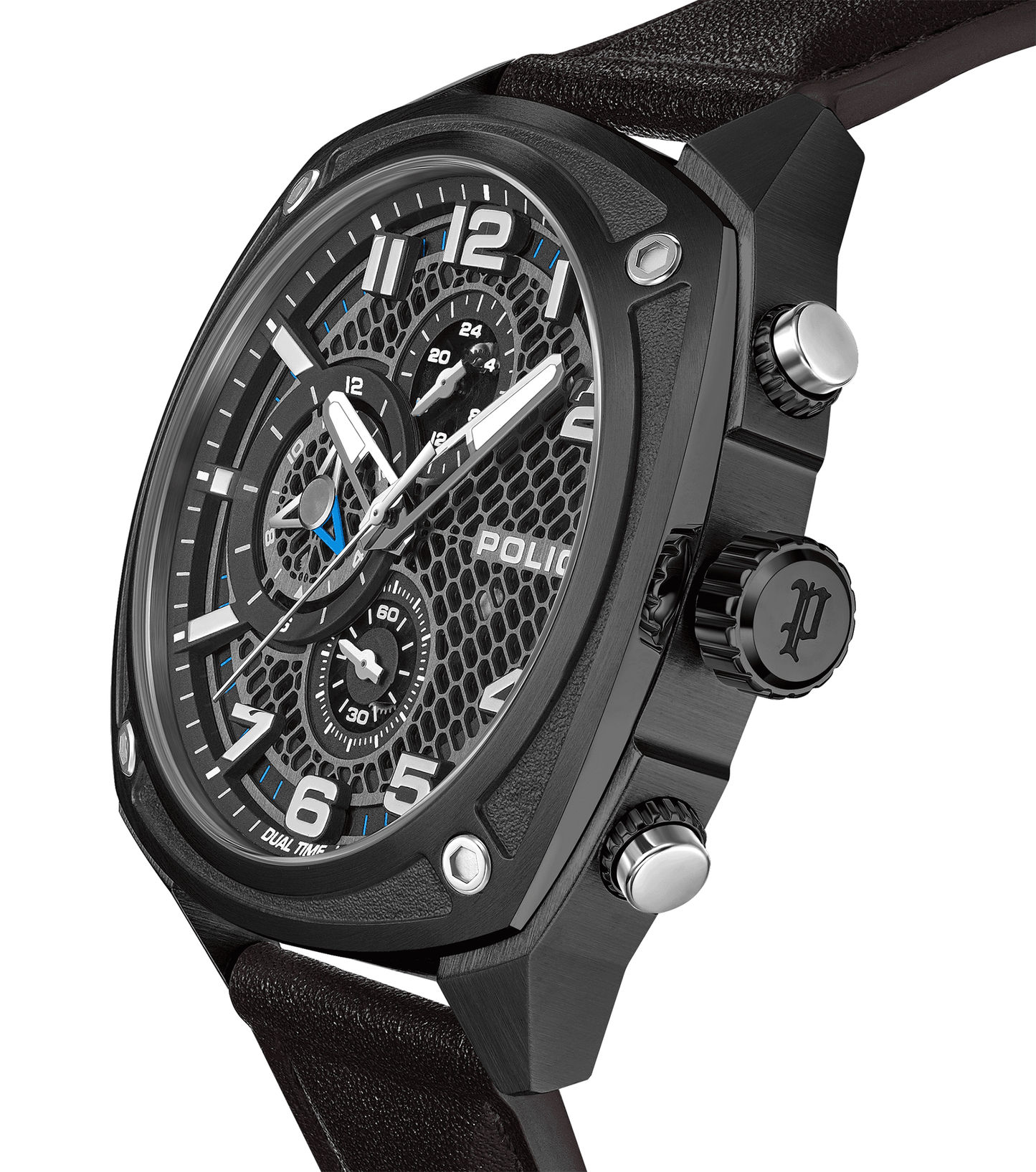 Police Portland PEWGF00814X2 Herrenuhr Mehrfarbig • Chronograph • Set mit zwei Armbändern, Bild 6