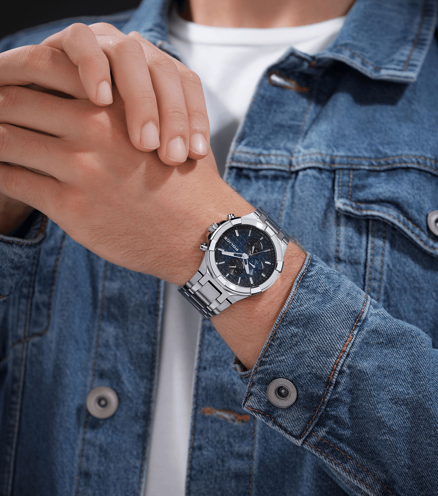 Police Guardian PEWGK0082004 Herrenuhr Silber • Chronograph • 5 ATM, Bild 5