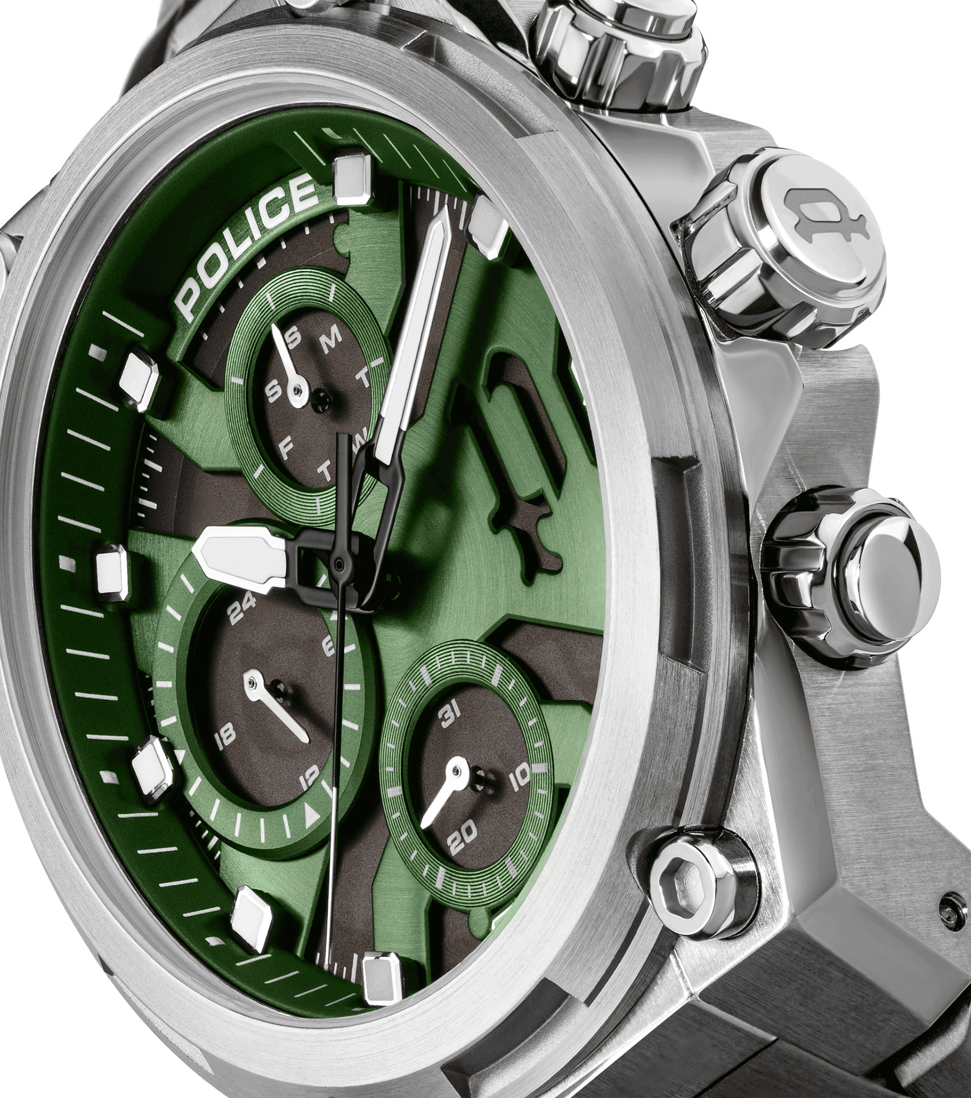 Police Airflow PEWGK2239104 Herrenuhr Silber • Multifunktionswerk • Industriedesign, Bild 4