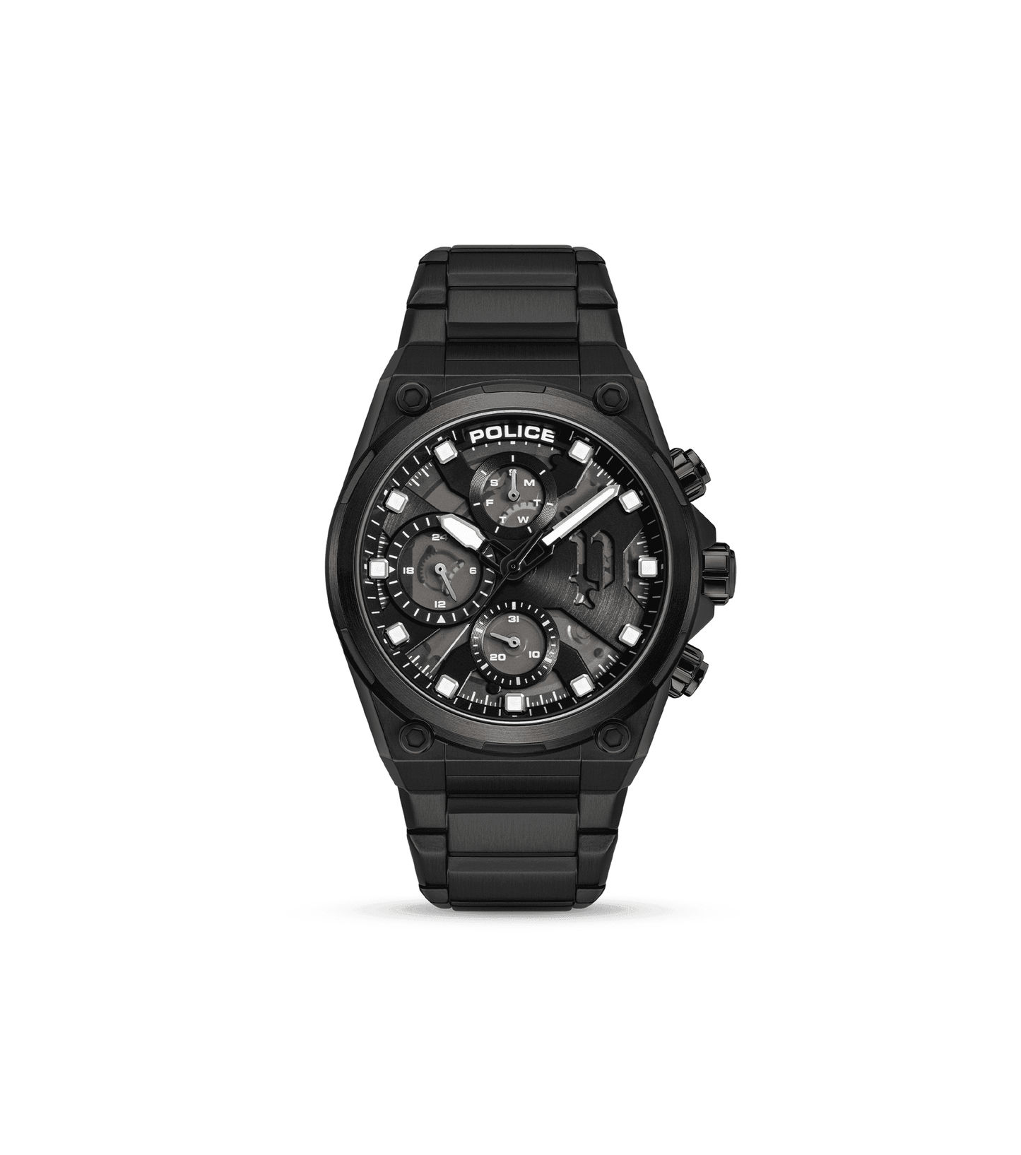 Police Airflow PEWGK2239106 Herren • Chronograph • IP-Schwarz Edelstahlarmband