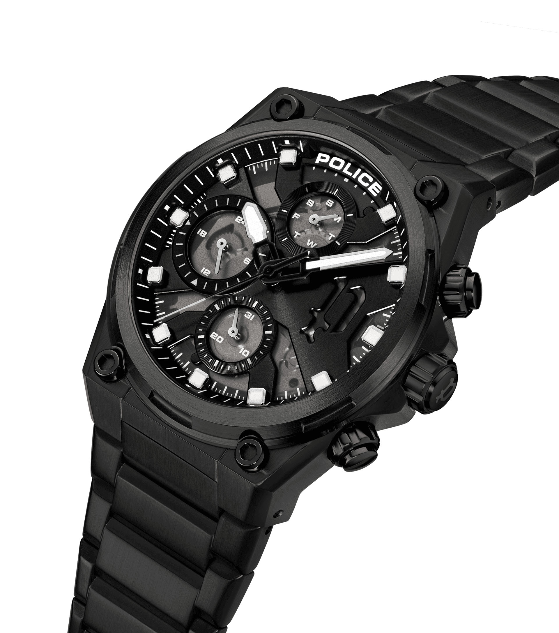 Police Airflow PEWGK2239106 Herren • Chronograph • IP-Schwarz Edelstahlarmband, Bild 2