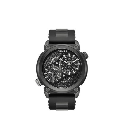 Police Boa PEWGM0071802 Herrenuhr Schwarz • Ionenplattiertes Gehäuse • Doppelkronen-Design