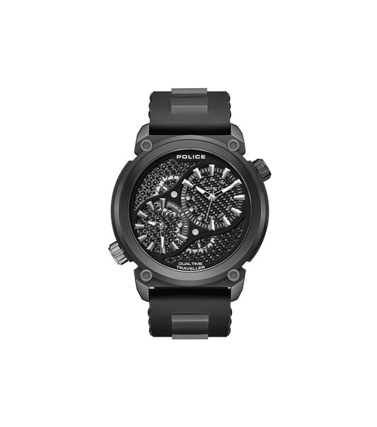 Police Boa PEWGM0071802 Herrenuhr Schwarz • Ionenplattiertes Gehäuse • Doppelkronen-Design