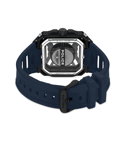 Police Disruptor PEWGM0072001 Herrenuhr Schwarz • Ionenplattiertes Gehäuse • Marineblaues Silikonarmband, Bild 3
