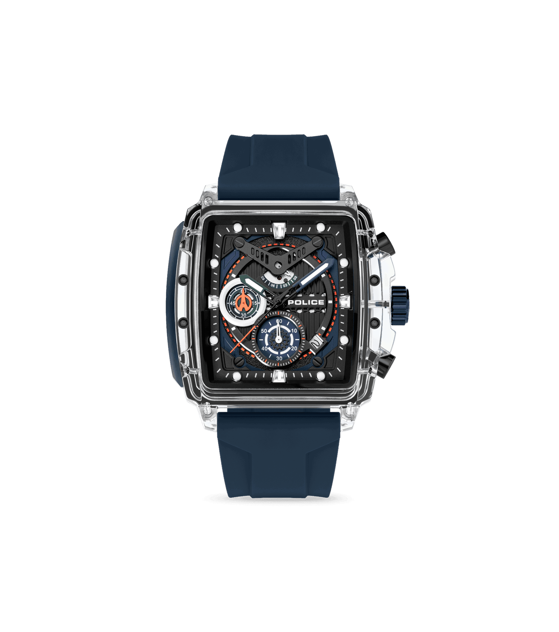 Police Clout PEWGO0052401-SET Herrenuhr Transparent • Quarz-Chronograph • 4-Armband-Set, Bild 4