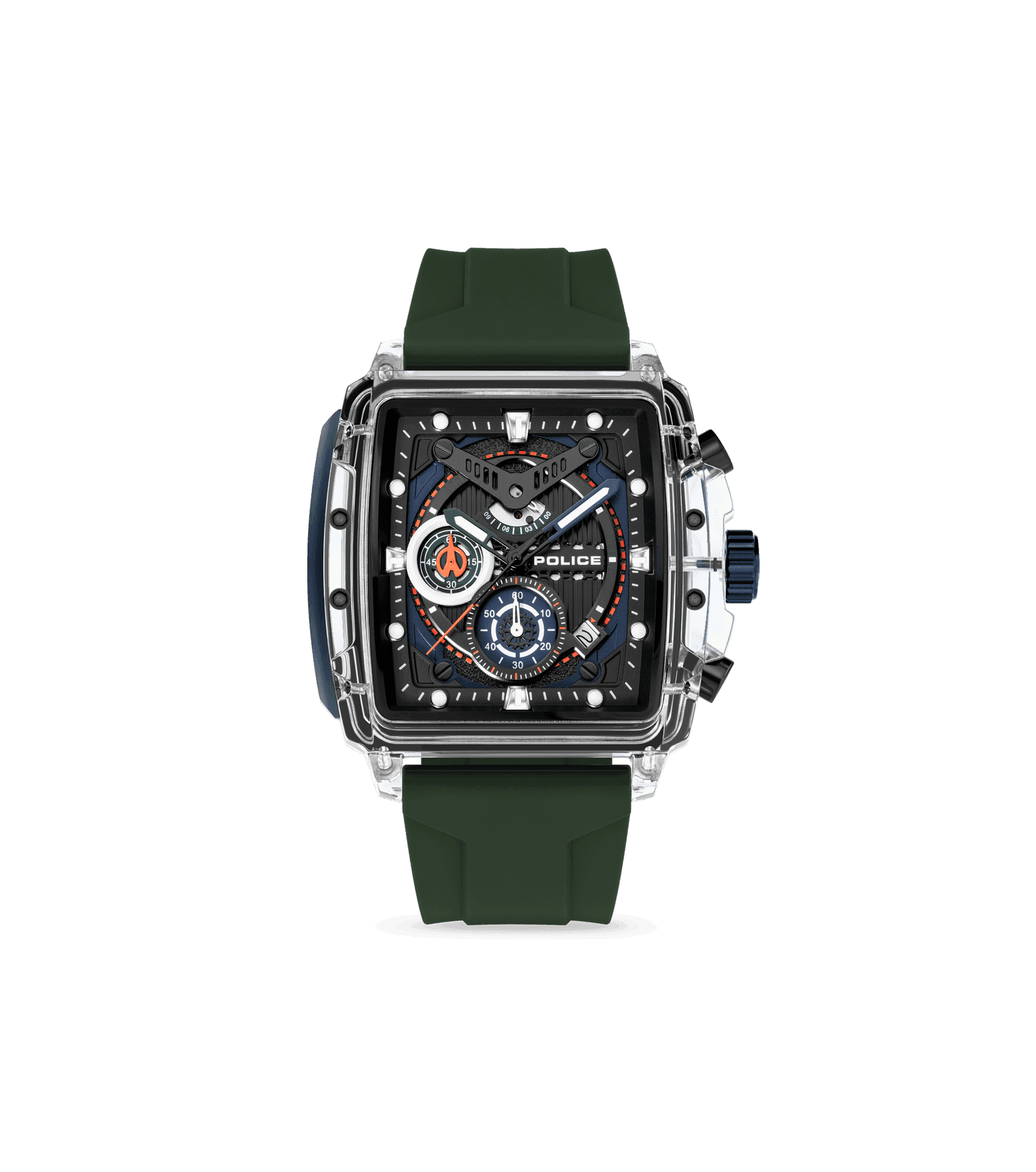 Police Clout PEWGO0052401-SET Herrenuhr Transparent • Quarz-Chronograph • 4-Armband-Set, Bild 5