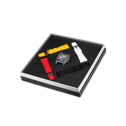 Police Clout PEWGO0052402-SET Herrenuhr Transparent • Chronograph • 4 Silikonarmbänder