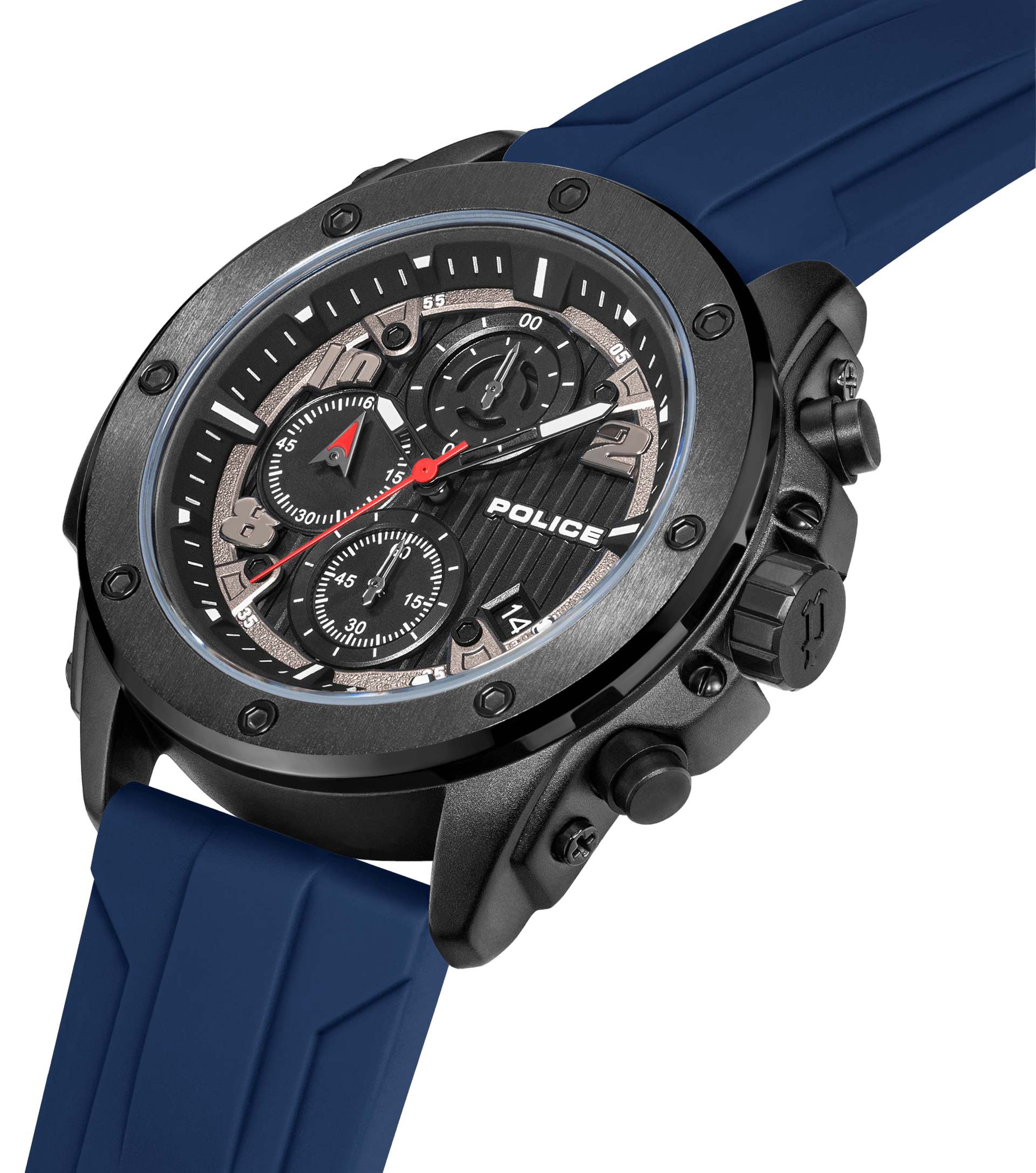 Police Clout Orb PEWGO00777X1 Herrenuhr Blau • Chronograph • Austauschbare Armbänder, Bild 9
