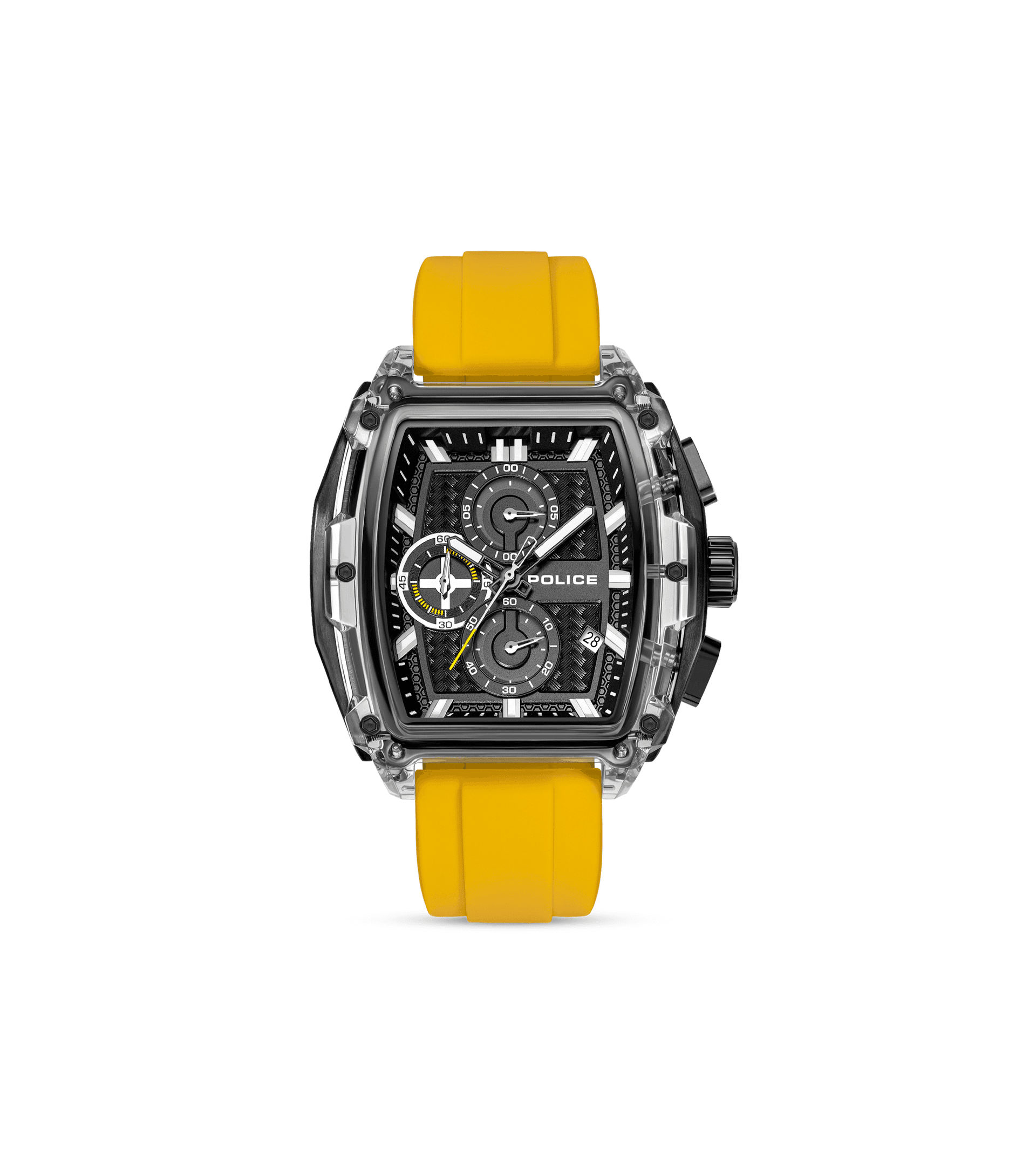 Police Clout Tank PEWGO00778X2 Herrenuhr Schwarz • Quarz-Chronograph • Set mit 4 Armbändern, Bild 11