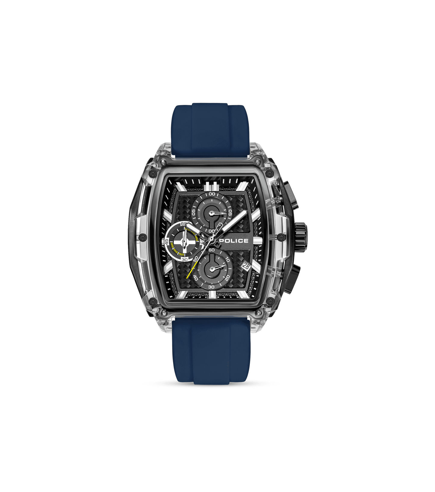 Police Clout Tank PEWGO00778X3 Herrenuhr Schwarz • Chronograph Set • 4 Wechselarmbänder, Bild 8