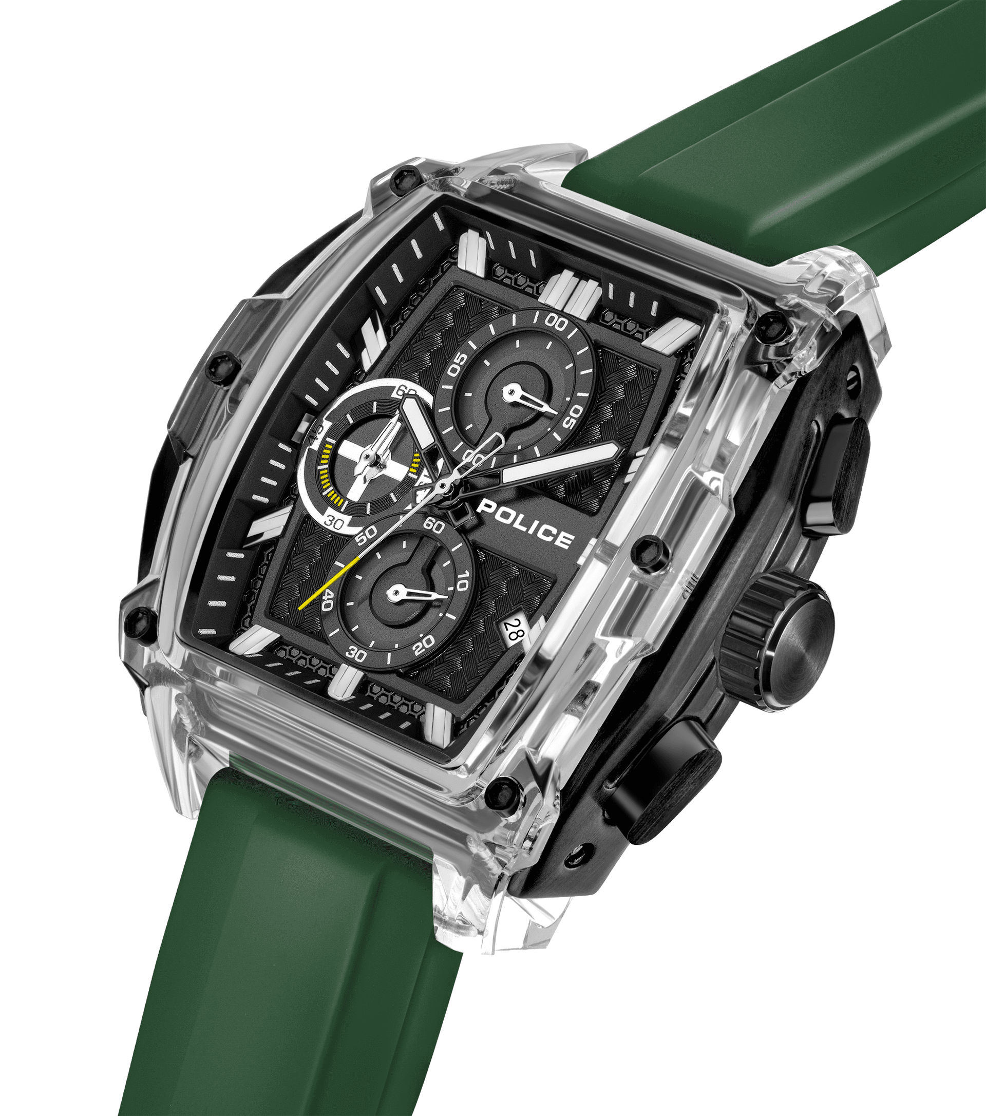Police Clout Tank PEWGO00778X4 Herrenuhr Schwarz • Quarz-Chronograph • 8 Wechselarmbänder, Bild 15