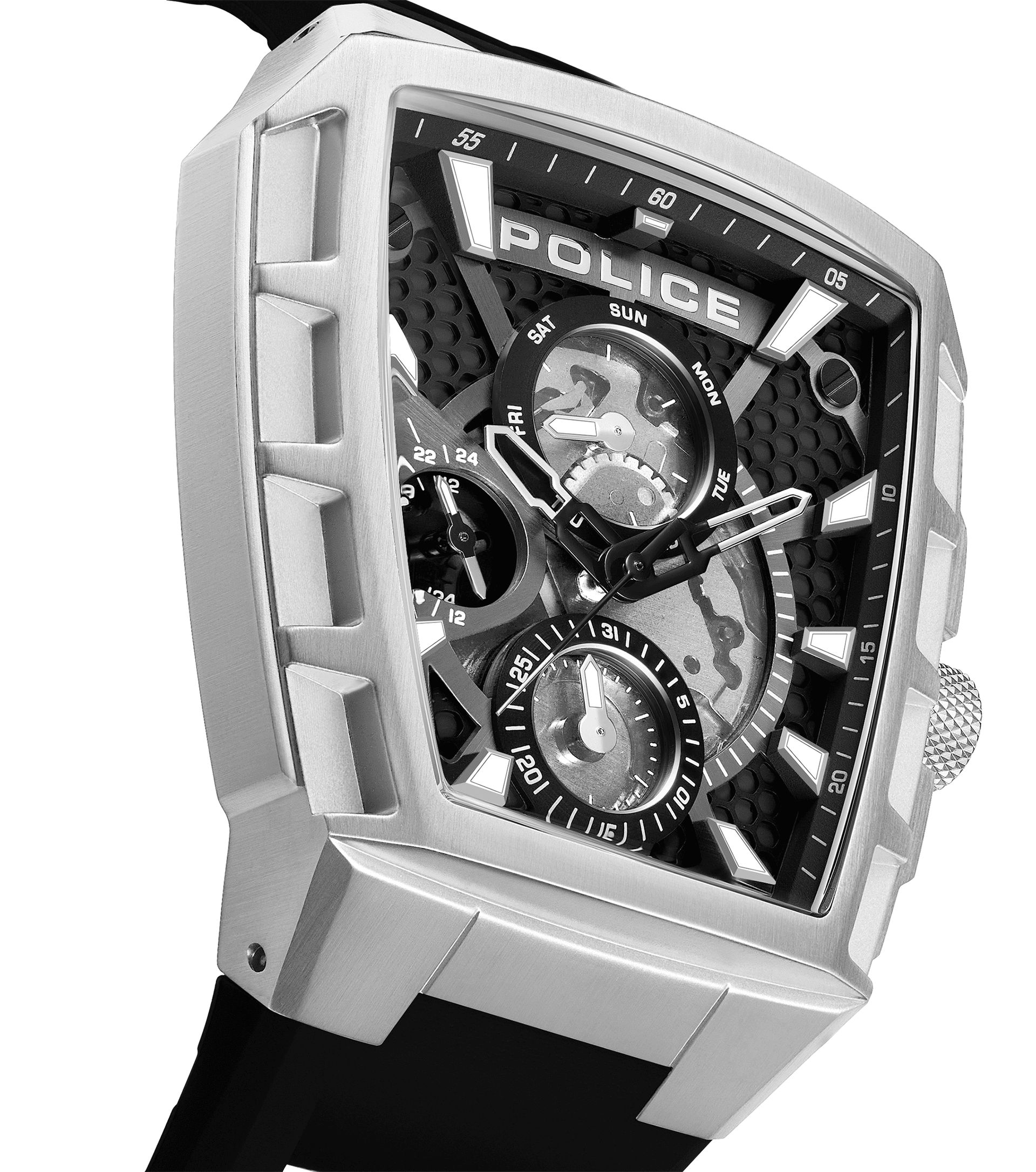 Police Tough Gear PEWGQ0056809 Herrenuhr Schwarz • Mineralglas • Multifunktionswerk, Bild 4