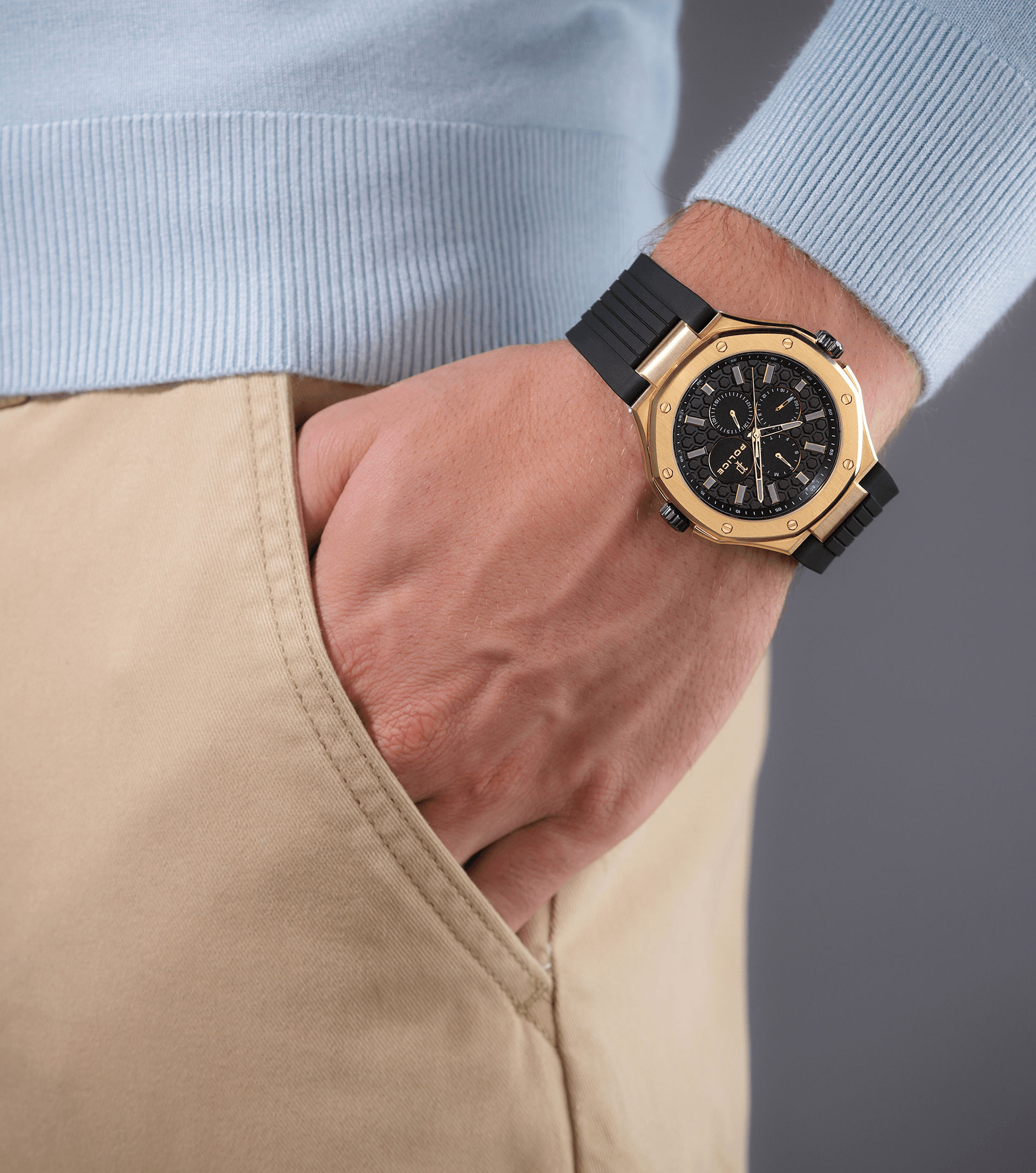 Police DUAL PEWGQ0081901 Herrenuhr Schwarz • Zwei Zifferblätter • Multifunktion, Bild 11