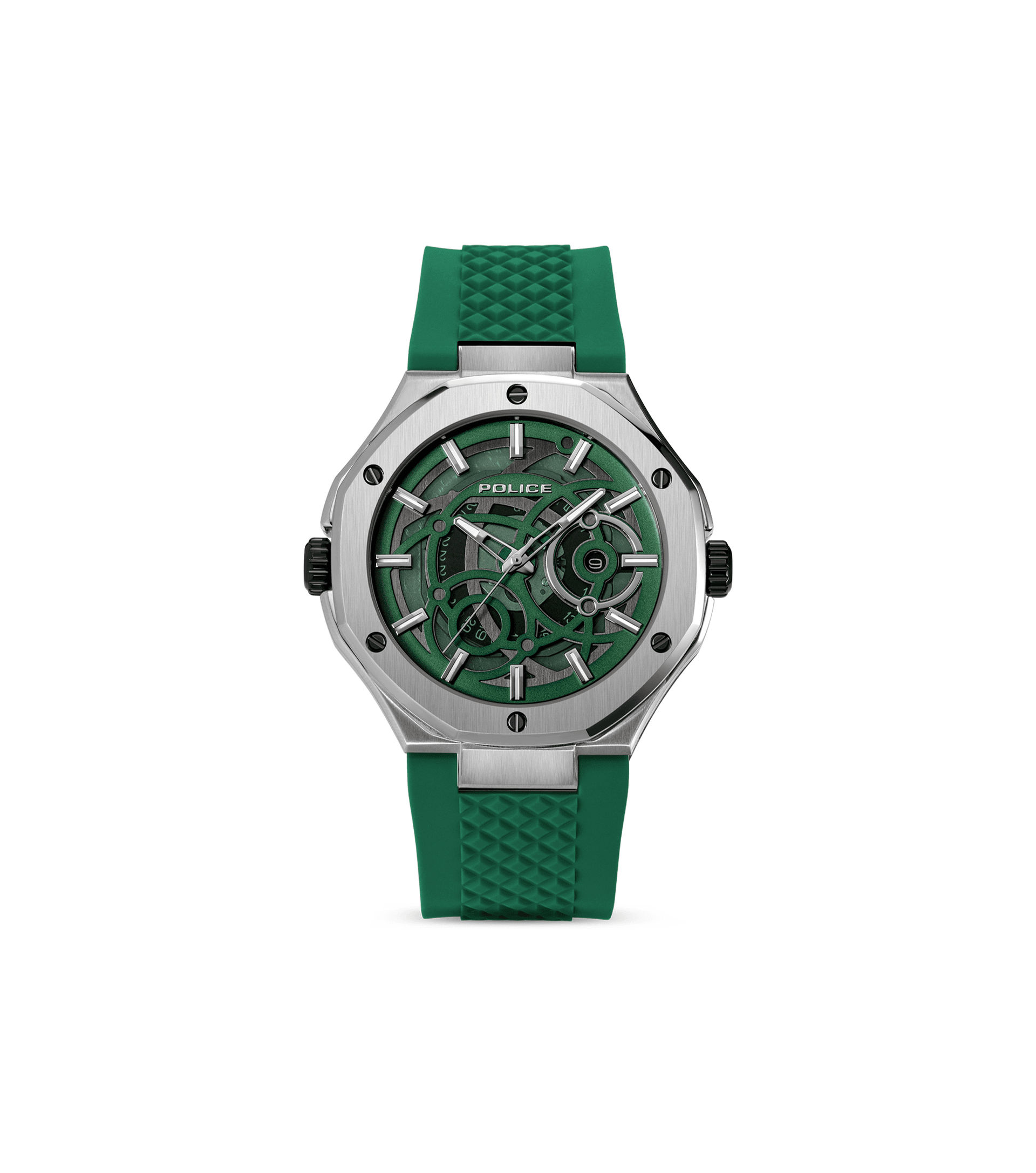 Police DUAL PEWGQ0081902 Herrenuhr Mehrfarbig • Zwei Zifferblätter • Roségold-IP-Beschichtung