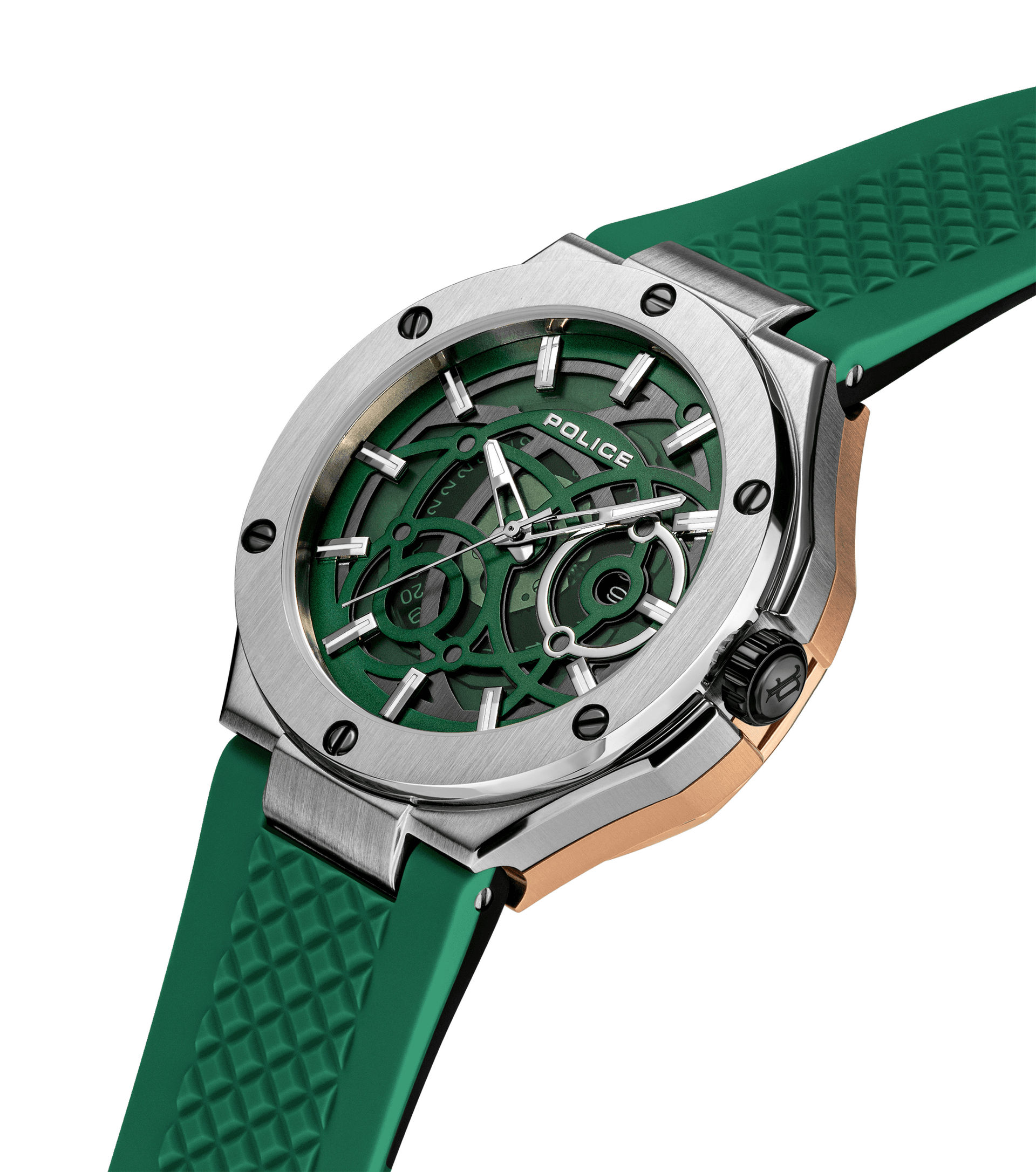 Police DUAL PEWGQ0081902 Herrenuhr Mehrfarbig • Zwei Zifferblätter • Roségold-IP-Beschichtung, Bild 2